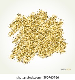Vector background with gold glitter. Gold sparkle vector template for your text. Template for your design, invitation, logos, web, card, gift, vip, voucher, certificate.
