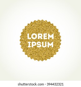 Vector background with gold glitter. Gold sparkle vector template for your text. Template for your design, invitation, logos, web, card, gift, vip, voucher, certificate.