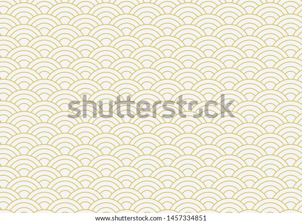 Vector Background Gold Japanese Wave Pattern Stock Vector (Royalty Free ...