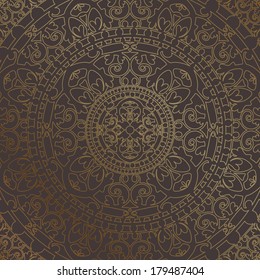 Vector background with gold oriental ornament
