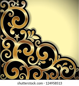 Vector background with a gold pattern.