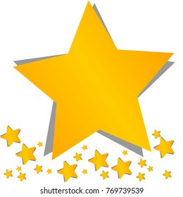 Vector background gold star