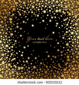 Vector background with gold stars