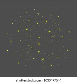 Vector background with gold stars. Hand drawn elements for your designs dress, poster, card, t-shirt.