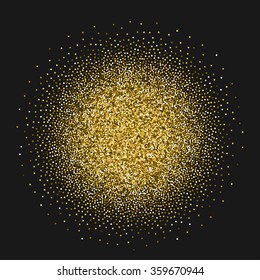 Vector background with gold texture, glitter, sparkles, made for invitation, wedding, greeting card, web template, layout, logo etc 