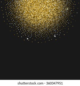 Vector background with gold texture, glitter, sparkles, made for invitation, wedding, greeting card, web template, layout, logo etc