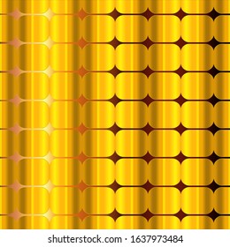 vector background with Golden gradients, three-dimensional shapes.