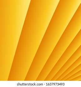 vector background with Golden gradients, three-dimensional shapes.