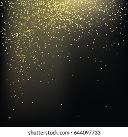 Vector background with golden stars