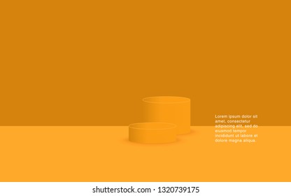Vector background with gradient bright colors and minimalistic shapes