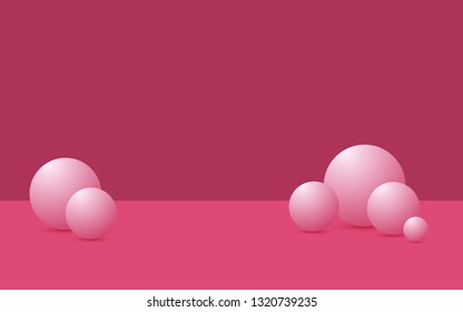 Vector background with gradient bright colors and minimalistic shapes