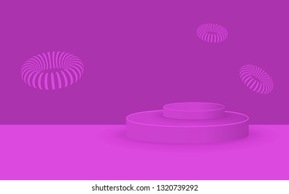 Vector background with gradient bright colors and minimalistic shapes