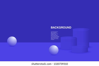 Vector background with gradient bright colors and minimalistic shapes