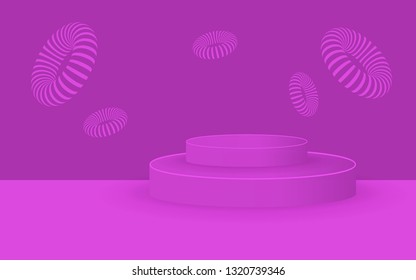 Vector background with gradient bright colors and minimalistic shapes