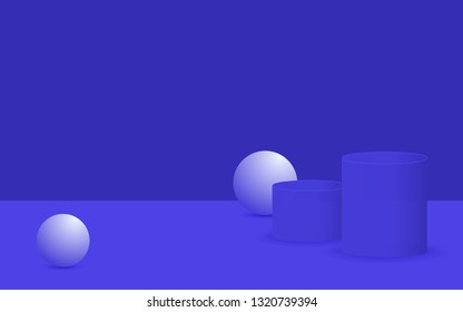 Vector background with gradient bright colors and minimalistic shapes