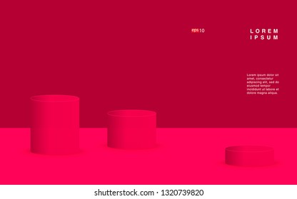 Vector background with gradient bright colors and minimalistic shapes