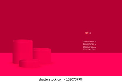 Vector background with gradient bright colors and minimalistic shapes