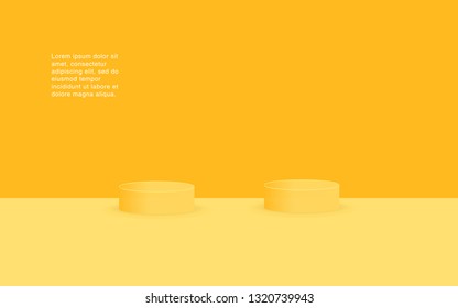 Vector background with gradient bright colors and minimalistic shapes