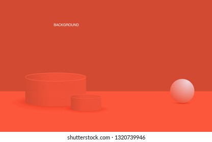 Vector background with gradient bright colors and minimalistic shapes