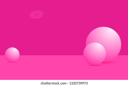 Vector background with gradient bright colors and minimalistic shapes