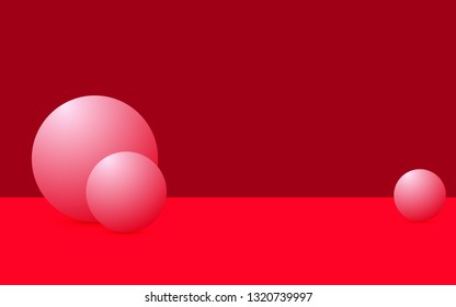Vector background with gradient bright colors and minimalistic shapes