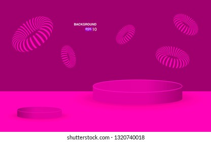 Vector background with gradient bright colors and minimalistic shapes