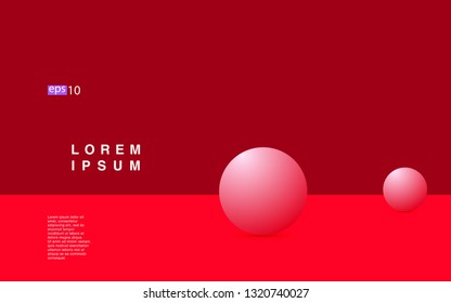 Vector background with gradient bright colors and minimalistic shapes
