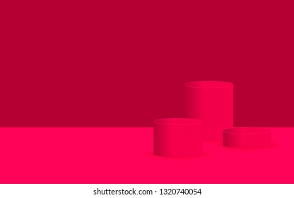 Vector background with gradient bright colors and minimalistic shapes