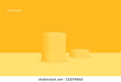 Vector background with gradient bright colors and minimalistic shapes