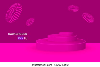 Vector background with gradient bright colors and minimalistic shapes