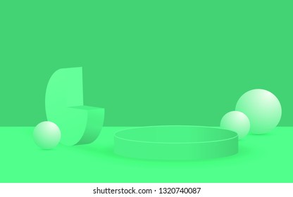 Vector background with gradient bright colors and minimalistic shapes
