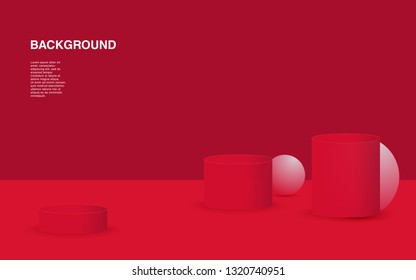Vector background with gradient bright colors and minimalistic shapes