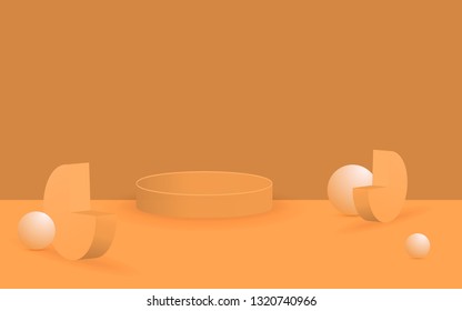 Vector background with gradient bright colors and minimalistic shapes
