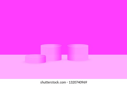 Vector background with gradient bright colors and minimalistic shapes