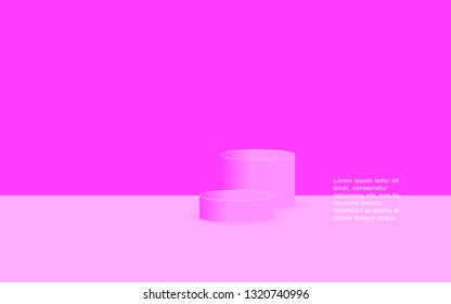Vector background with gradient bright colors and minimalistic shapes