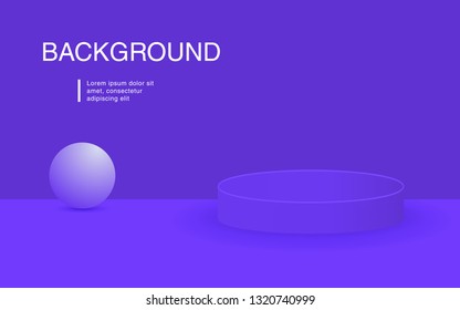 Vector background with gradient bright colors and minimalistic shapes