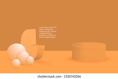 Vector background with gradient bright colors and minimalistic shapes