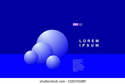 Vector background with gradient bright colors and minimalistic shapes