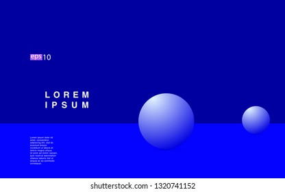 Vector background with gradient bright colors and minimalistic shapes