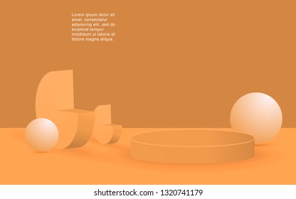 Vector background with gradient bright colors and minimalistic shapes