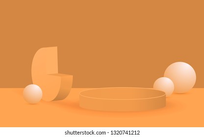 Vector background with gradient bright colors and minimalistic shapes