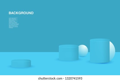 Vector background with gradient bright colors and minimalistic shapes