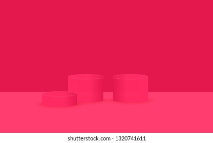 Vector background with gradient bright colors and minimalistic shapes