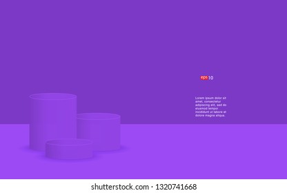 Vector background with gradient bright colors and minimalistic shapes