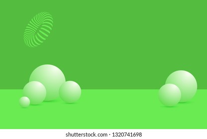 Vector background with gradient bright colors and minimalistic shapes