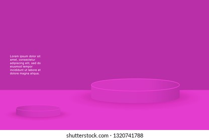 Vector background with gradient bright colors and minimalistic shapes
