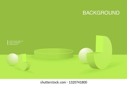 Vector background with gradient bright colors and minimalistic shapes