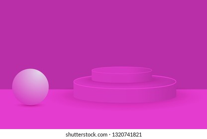 Vector background with gradient bright colors and minimalistic shapes