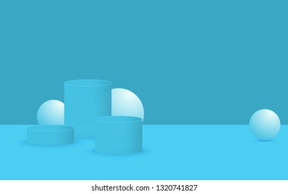 Vector background with gradient bright colors and minimalistic shapes