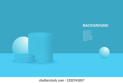 Vector background with gradient bright colors and minimalistic shapes